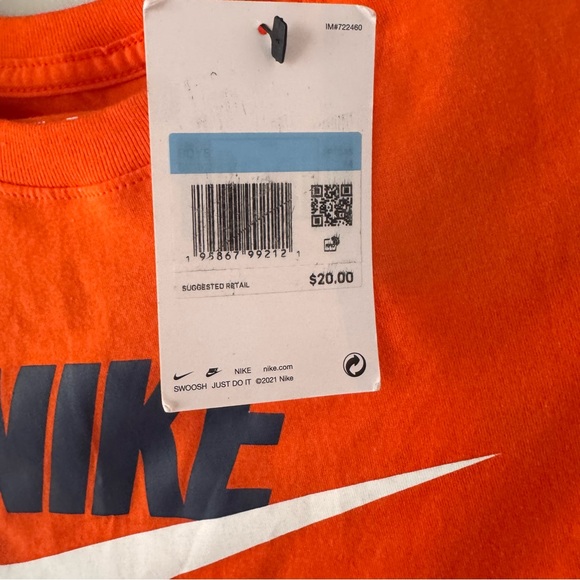 NWT, Boys Nike Orange T-Shirt - Picture 2 of 4